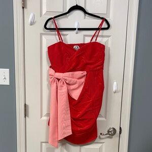 Elegant Orange and Pink Mini Dress Special occasion Elegant Wear Wedding